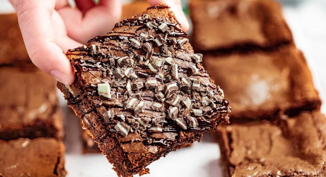 Andes Mint Brownies - The Stay At Home Chef