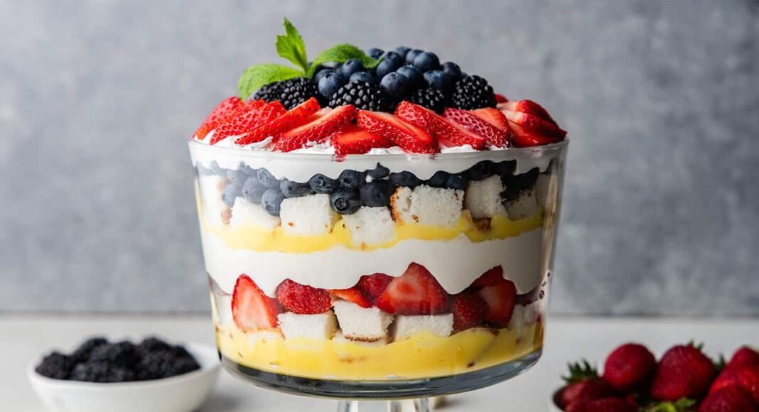 Creamy Berry Trifle - The Stay At Home Chef