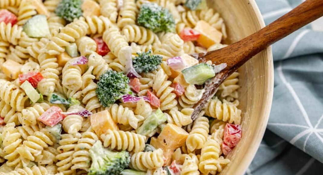 Creamy Ranch Pasta Salad - The Stay At Home Chef