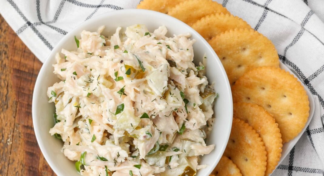 Dill Pickle Chicken Salad - Barefeet in the Kitchen