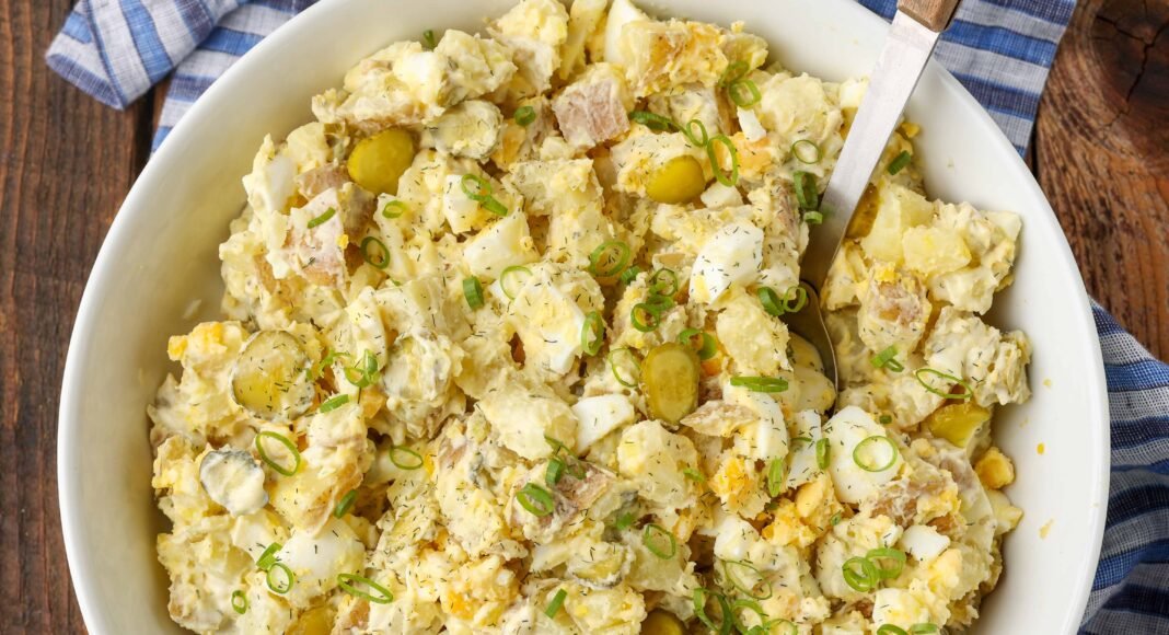 Dill Pickle Potato Salad - Barefeet in the Kitchen
