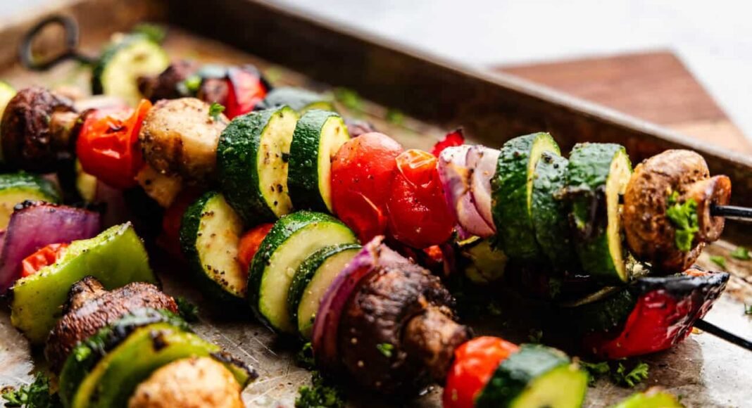 Grilled Veggie Kabobs - The Stay At Home Chef