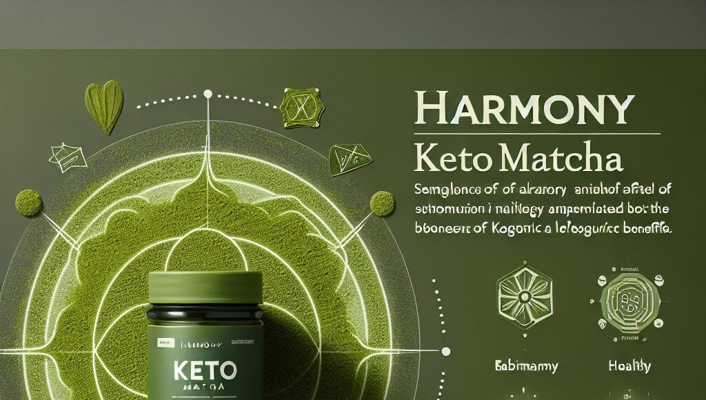 Vibrant green matcha leaves and a serene setting, embodying the rejuvenating and energizing benefits of harmony keto matcha.