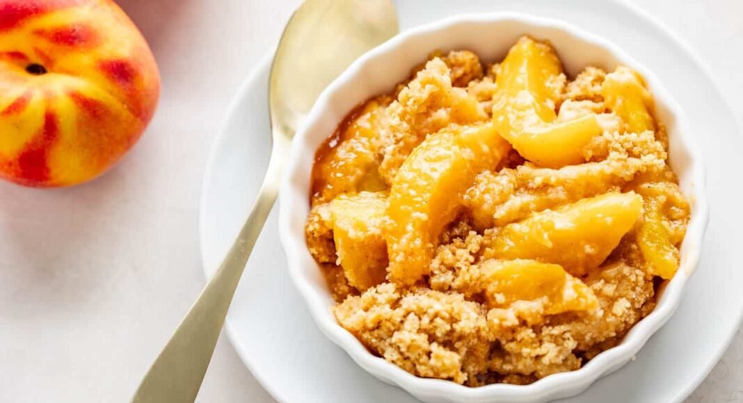 Peach Crumble - The Stay At Home Chef