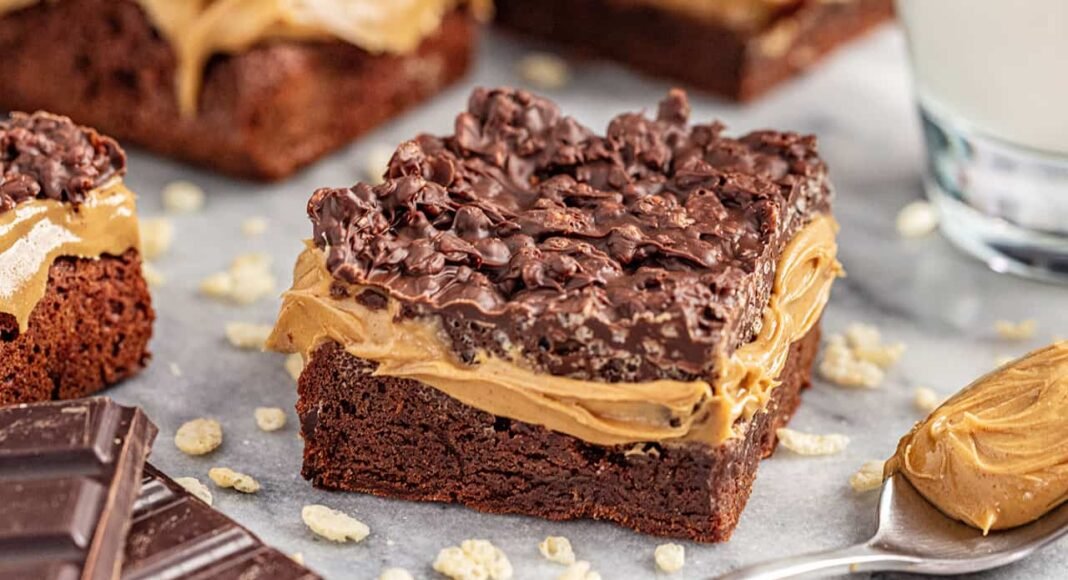 Peanut Butter Crunch Brownies