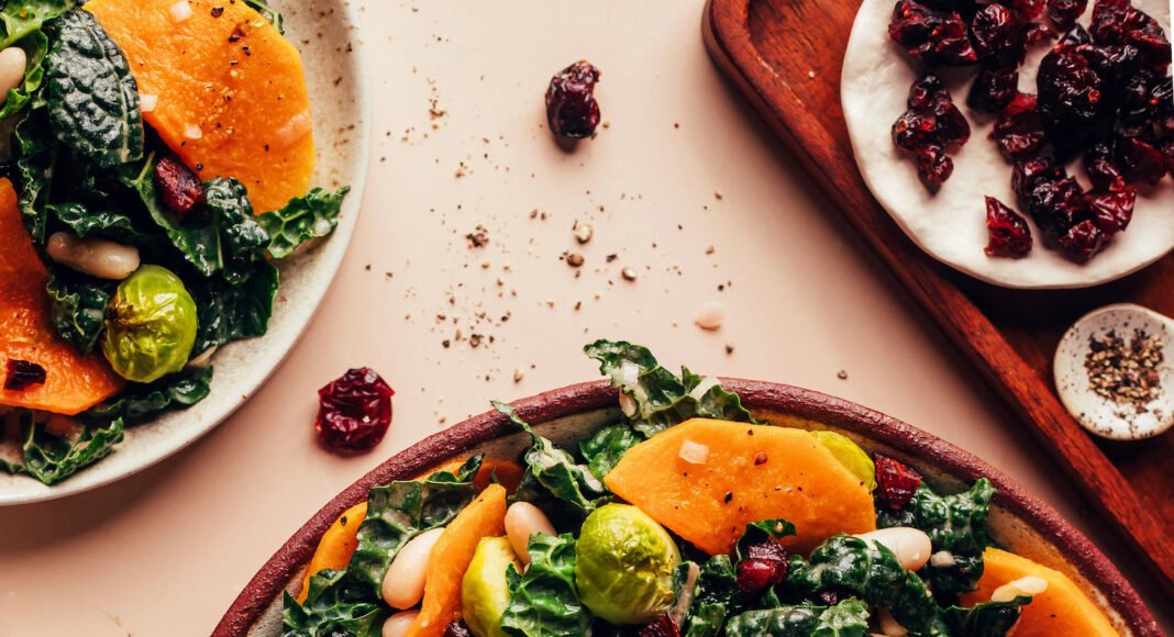 Roasted Fall Vegetable Salad with White Beans