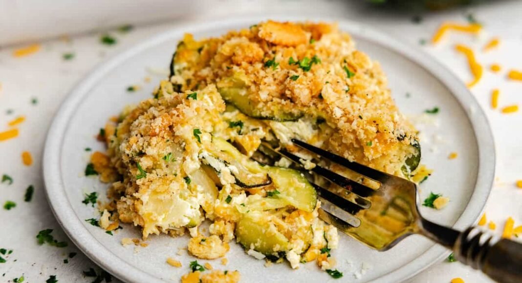 Cheesy Zucchini Casserole - The Stay At Home Chef