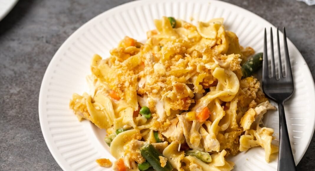 Chicken Noodle Casserole | Cookies and Cups