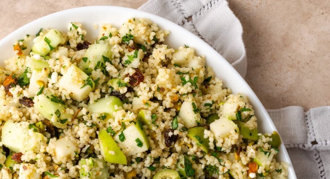 Mediterranean Couscous Salad | Cookies and Cups