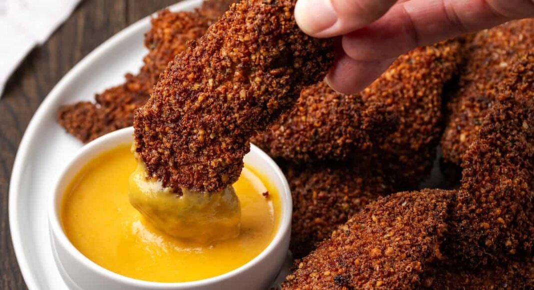 Pecan Crusted Chicken Tenders | Cookies and Cups