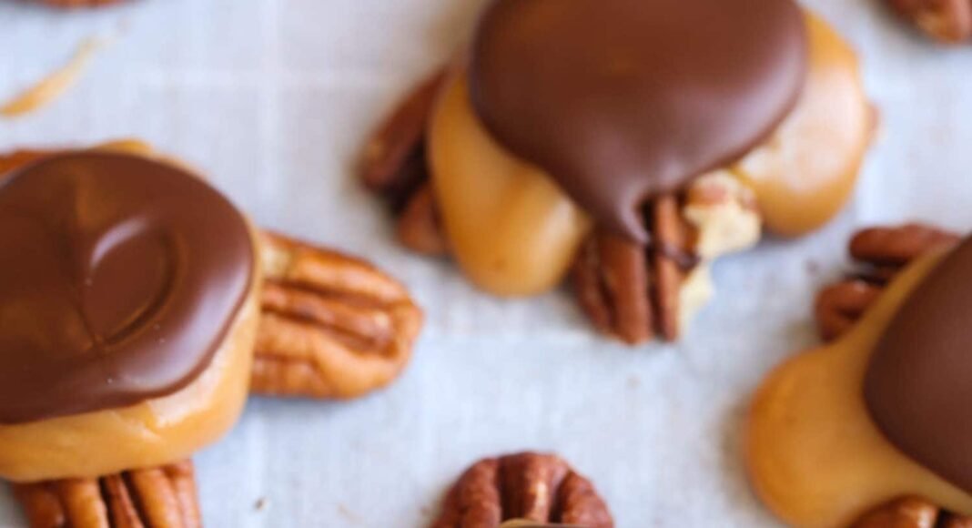 Turtle candy on a tray.