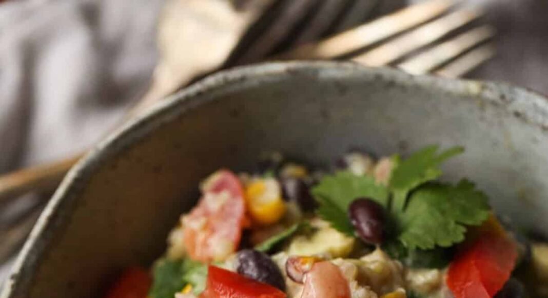 Southwest quinoa salad served in a bowl
