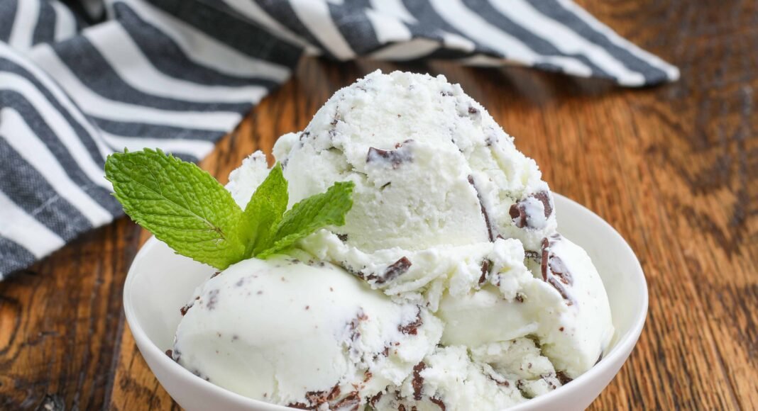 Mint Chocolate Ice Cream - Barefeet in the Kitchen