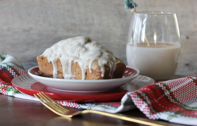 Eggnog Bread With a Spiced Rum Glaze