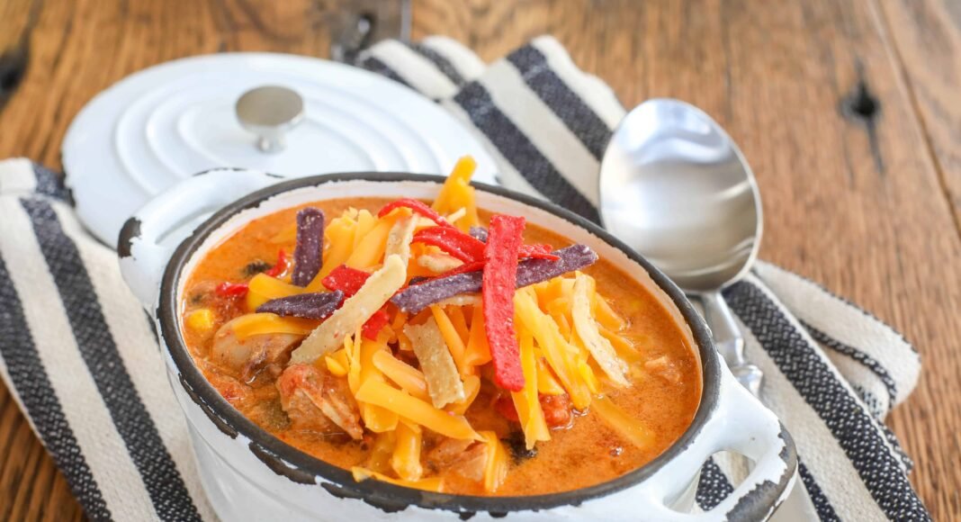 Chicken Enchilada Soup - Barefeet in the Kitchen