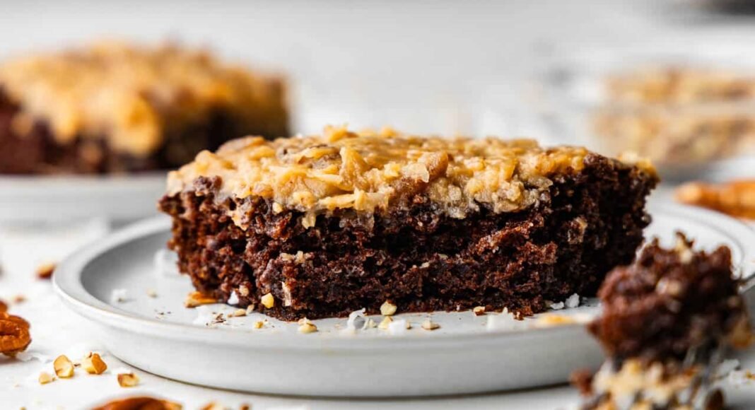 German Chocolate Sheet Cake - The Stay At Home Chef