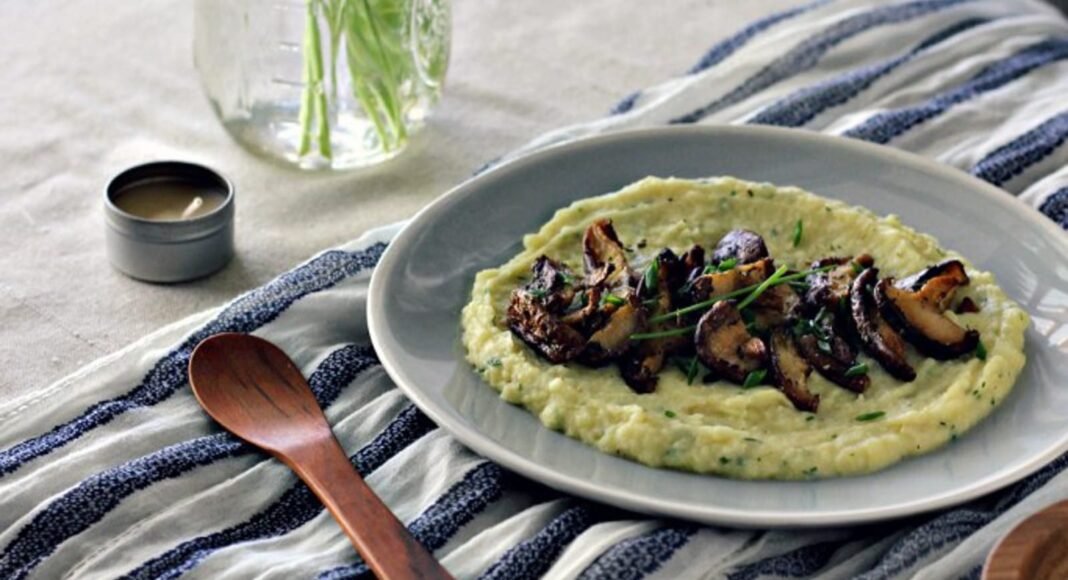 Roasted Shiitake With Celeriac Potato Purée [Vegan, Grain-Free] – One Green Planet