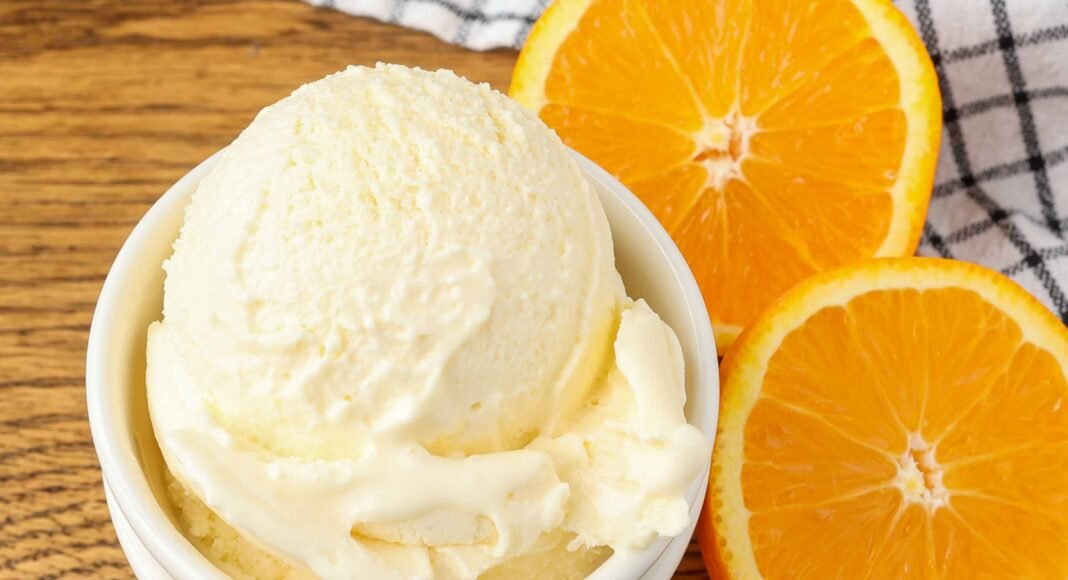 Orange Ice Cream - Barefeet in the Kitchen
