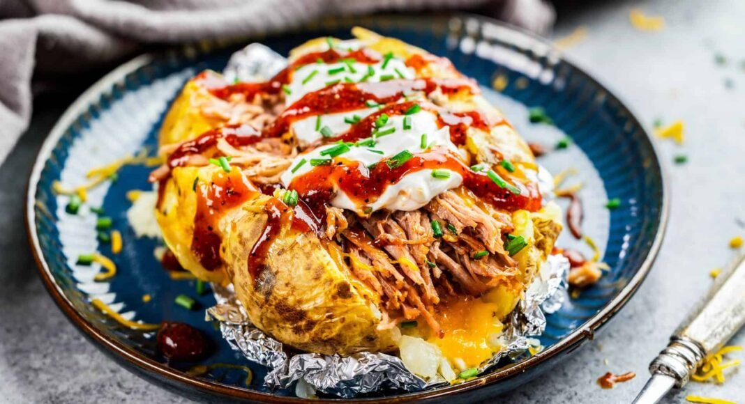 Pulled Pork Loaded Potato - The Stay At Home Chef