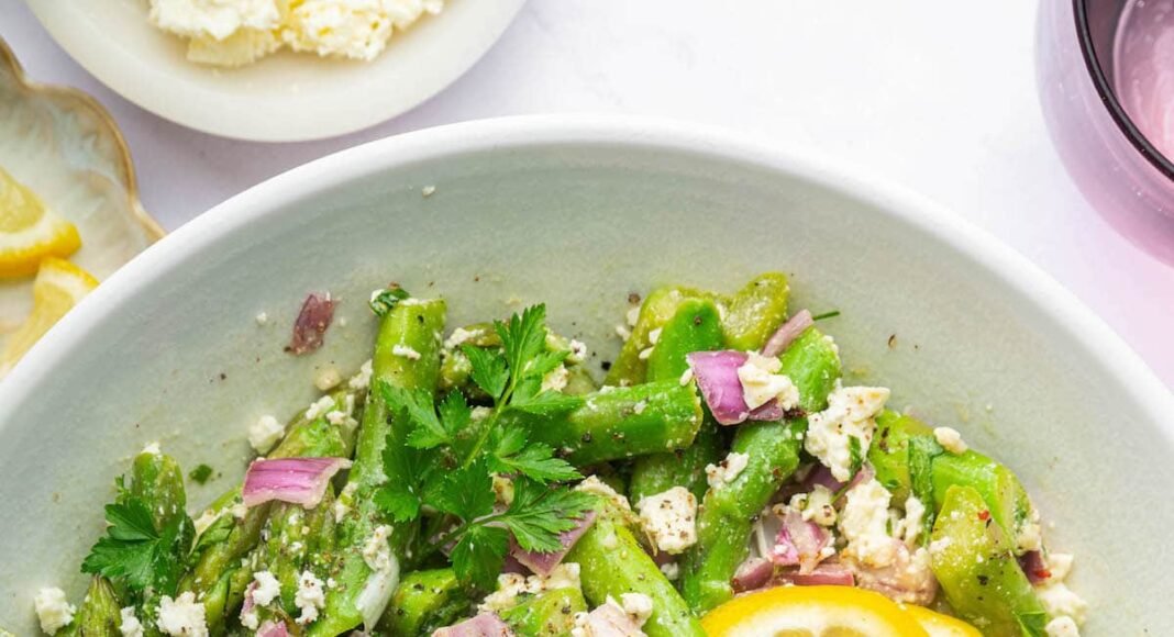 Asparagus Salad with Lemon and Feta