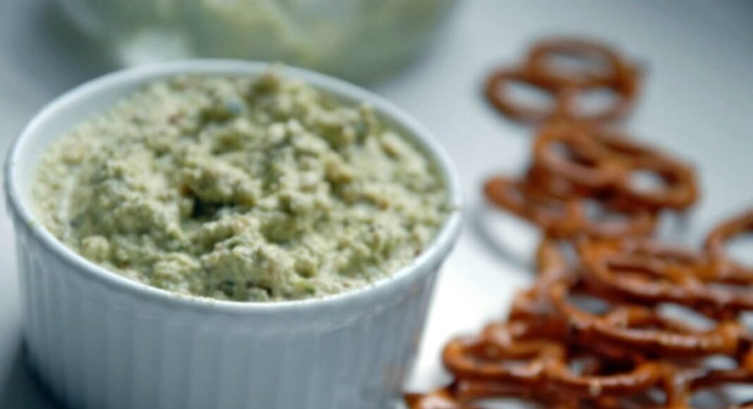 Vegan Goat Cheese Pesto Dip