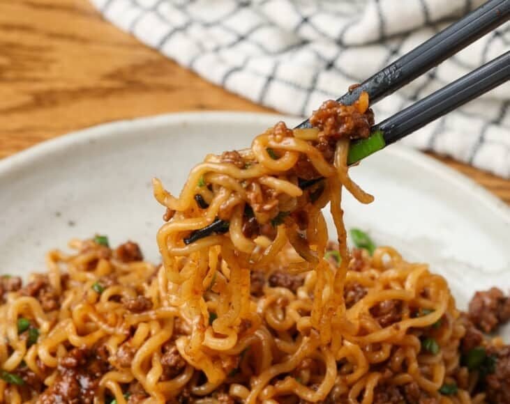 Korean Beef Noodles - Barefeet in the Kitchen