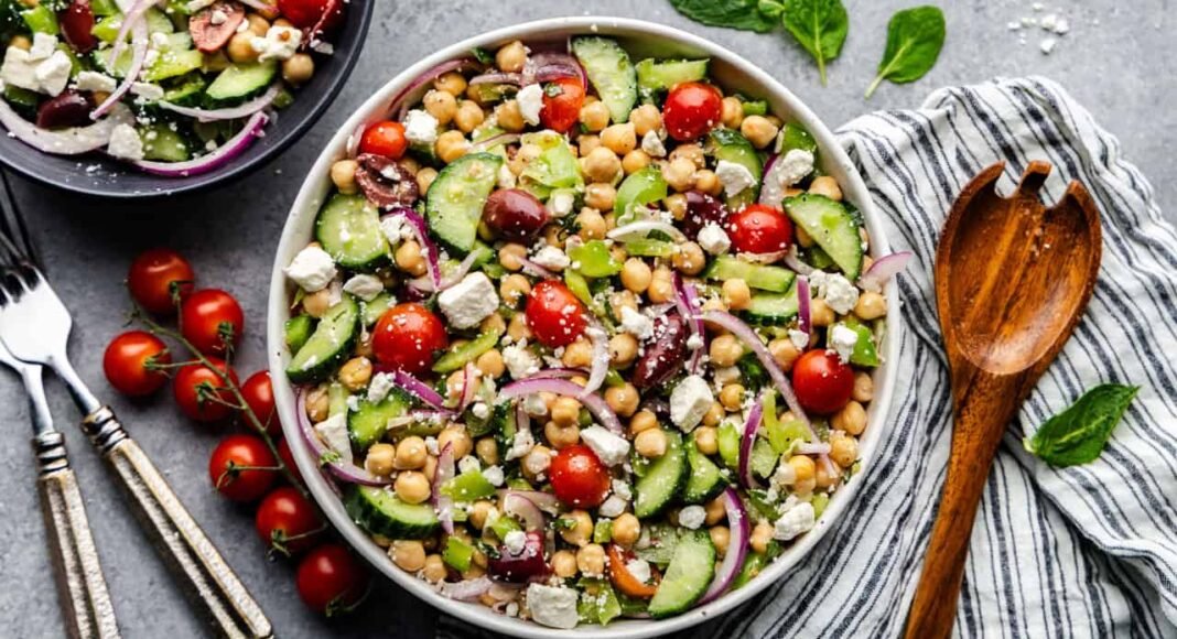 Mediterranean Chickpea Salad - The Stay At Home Chef