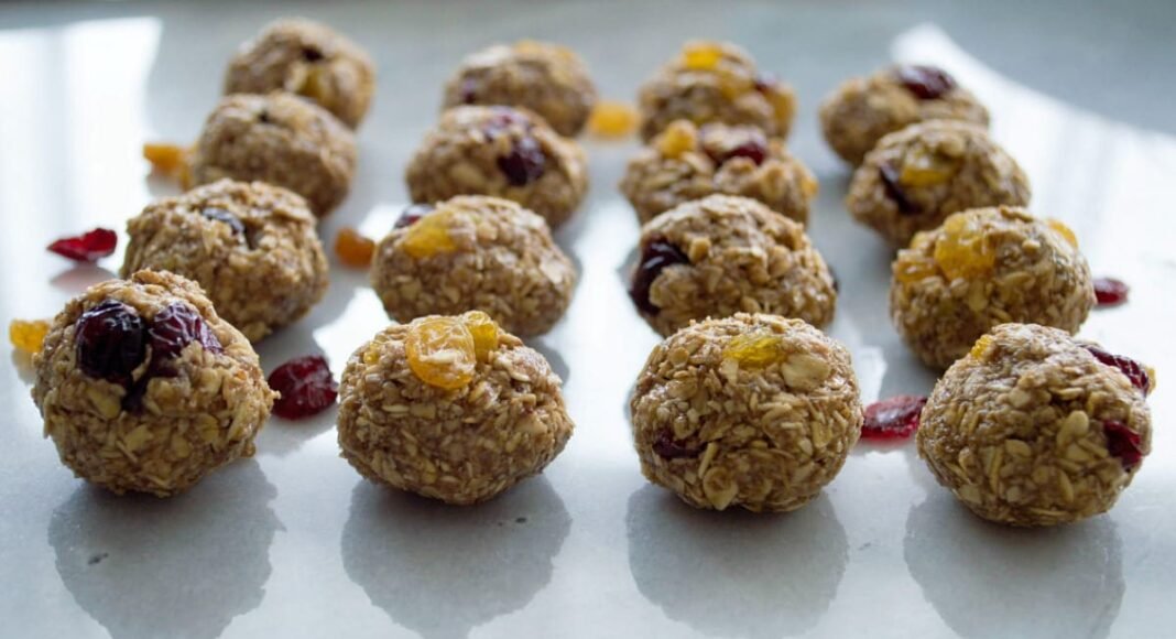 No Bake Oatmeal Raisin Cookie Dough Balls [Vegan, Gluten-Free]
