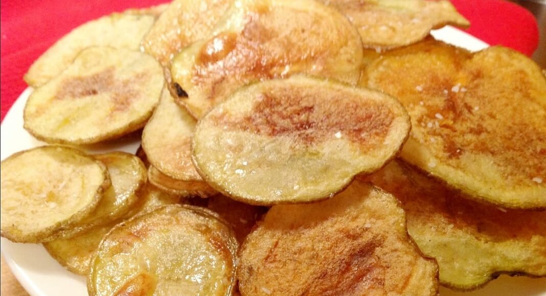 Homemade Baked Potato Chips [Vegan, Gluten-Free]