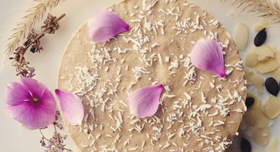 Raw Lemon and Baobab Cheesecake With Mesquite Caramel Topping [Vegan, Gluten-Free]