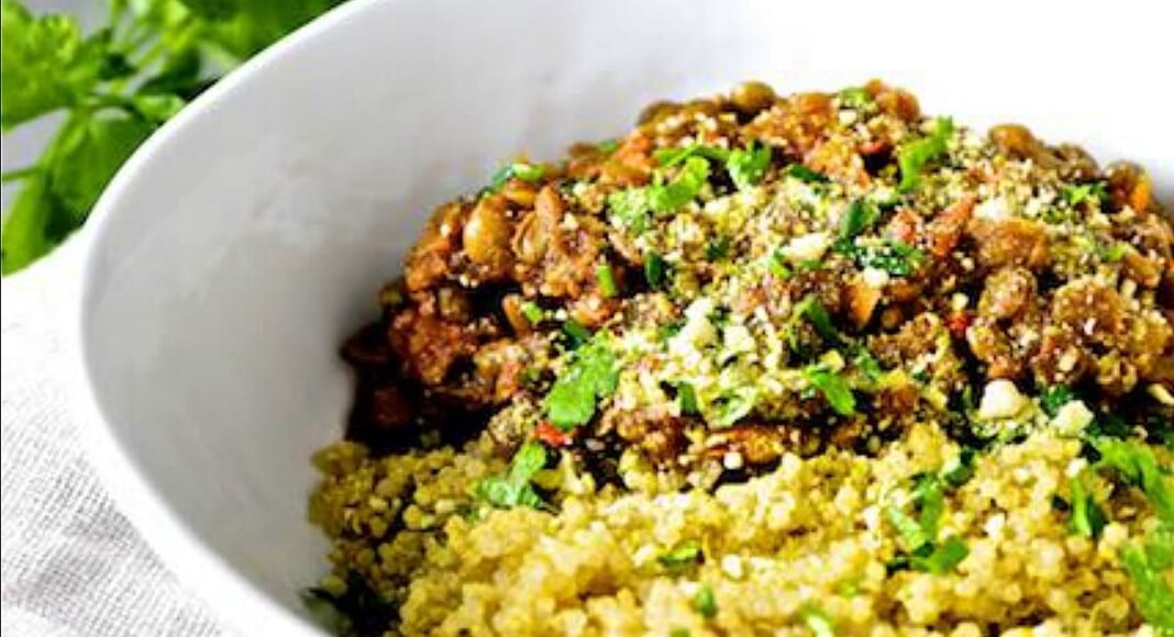Vegan Lentil Ragout and Mushrooms [Gluten-Free]