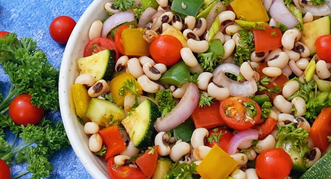 Black Eyed Peas Salad with Lemon Balsamic Dressing Recipe