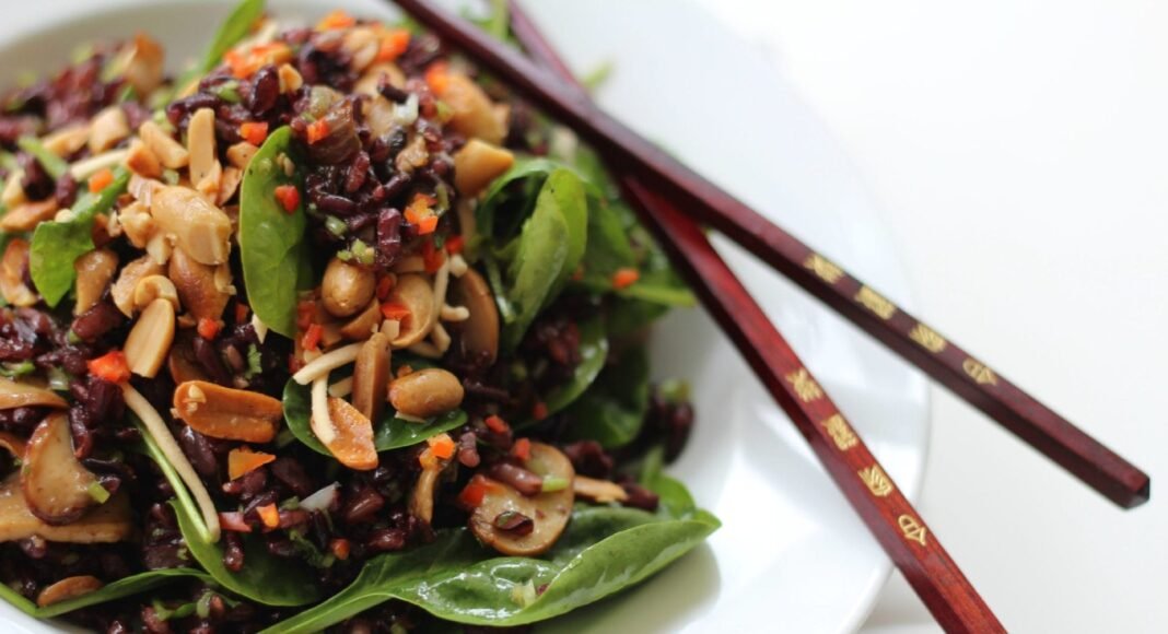 Scented Crunchy Black Rice Salad - One Green Planet
