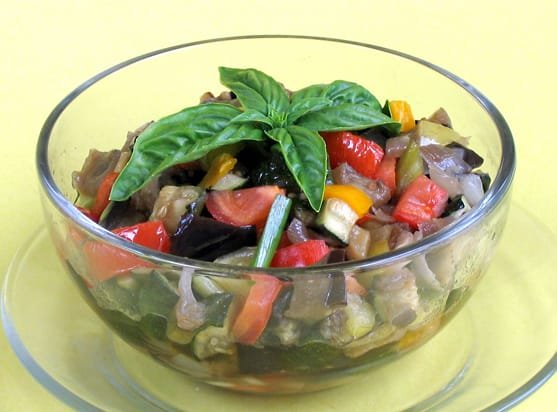 Roasted Rainbow Caponata Crostini [Vegan] – One Green Planet