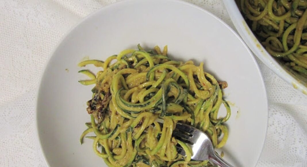 Zucchini Pasta With Creamy Cheese Sauce [Vegan] – One Green Planet