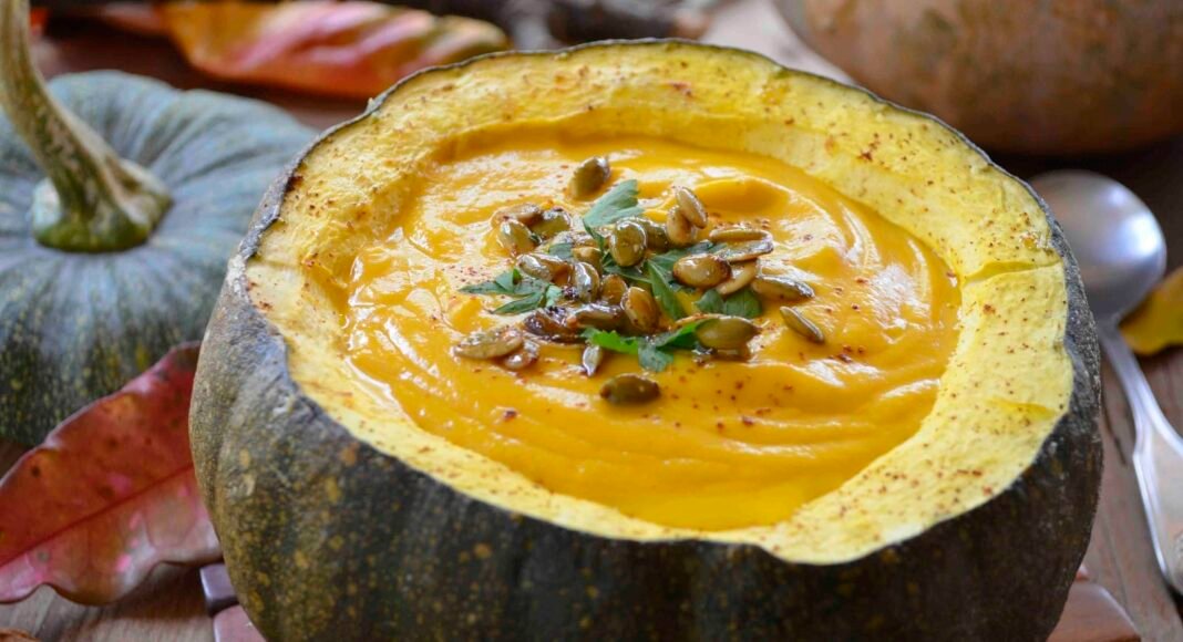 Curried Pumpkin Soup in an Edible Pumpkin Bowl [Vegan] – One Green Planet