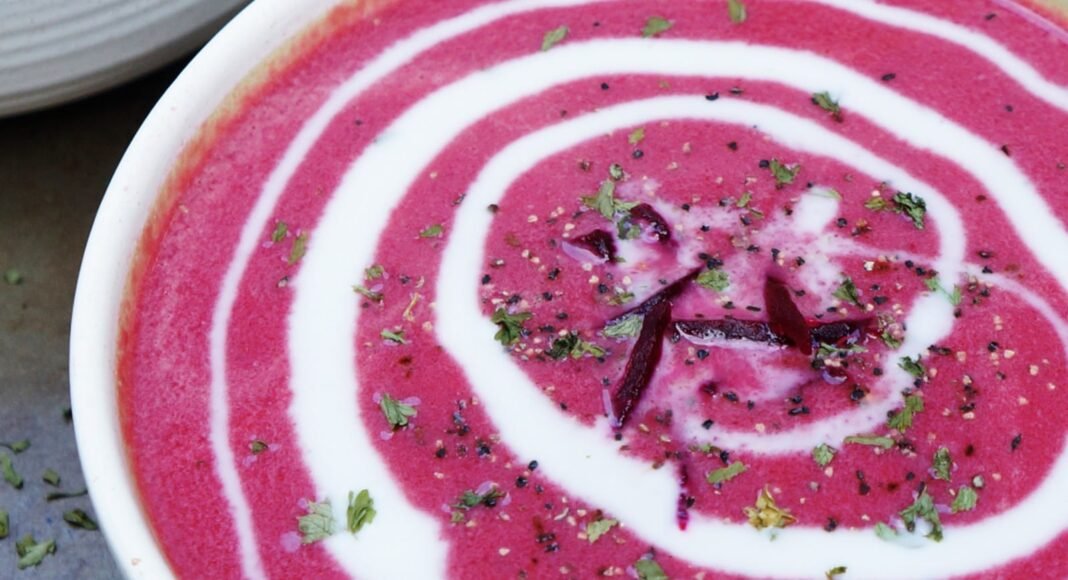 Creamy Beet and Ginger Soup With a Coconut Swirl [Vegan] – One Green Planet