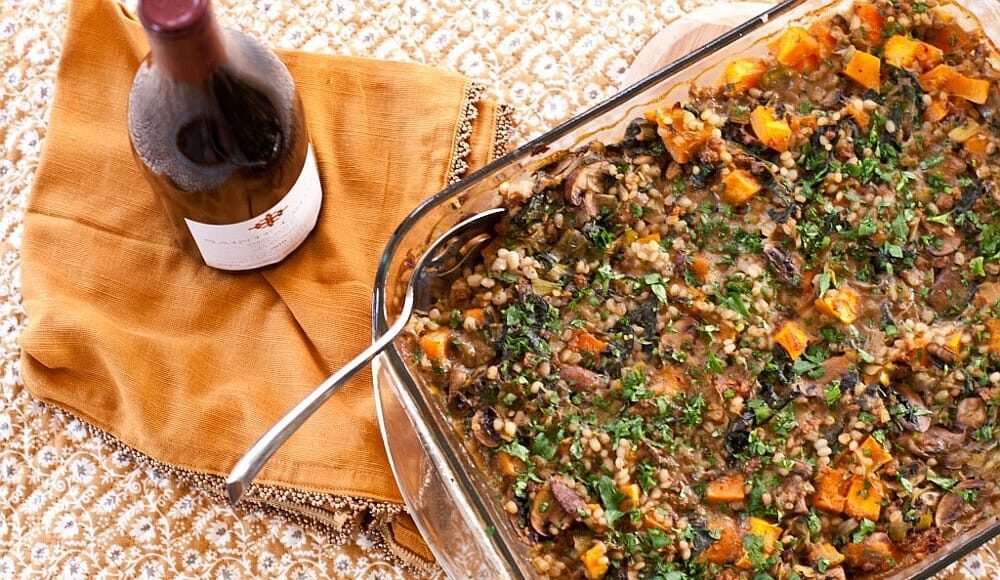 Butternut Squash, Portobello, and Spinach Casserole With Sausage [Vegan] – One Green Planet